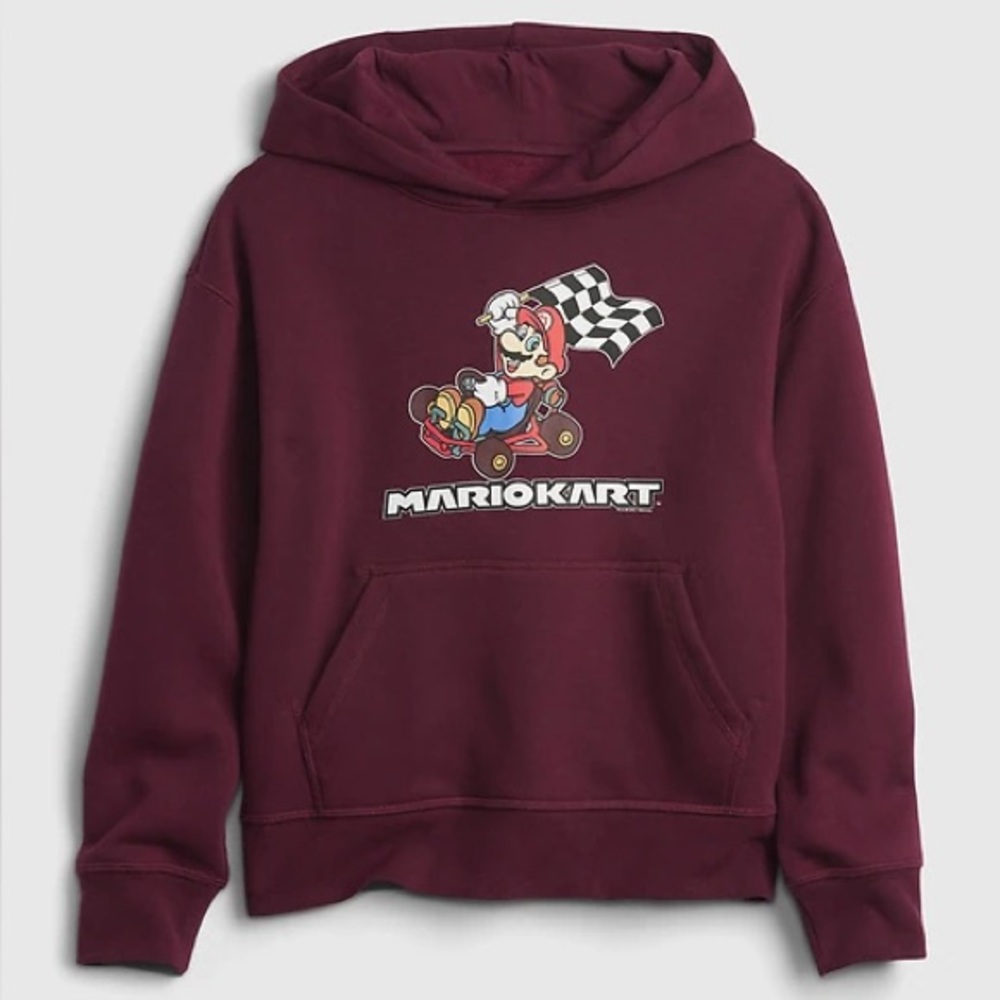 GAP Red Mario Kart Hoodie Sweatshirt